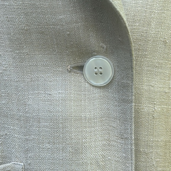 Vintage Aquascutum Tan Linen Blazer - Picture 7 of 9